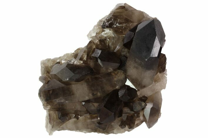 Dark Smoky Quartz Crystal Cluster - Brazil #84845